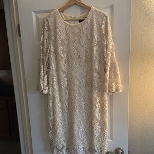 Elegant Cream Lace Dress